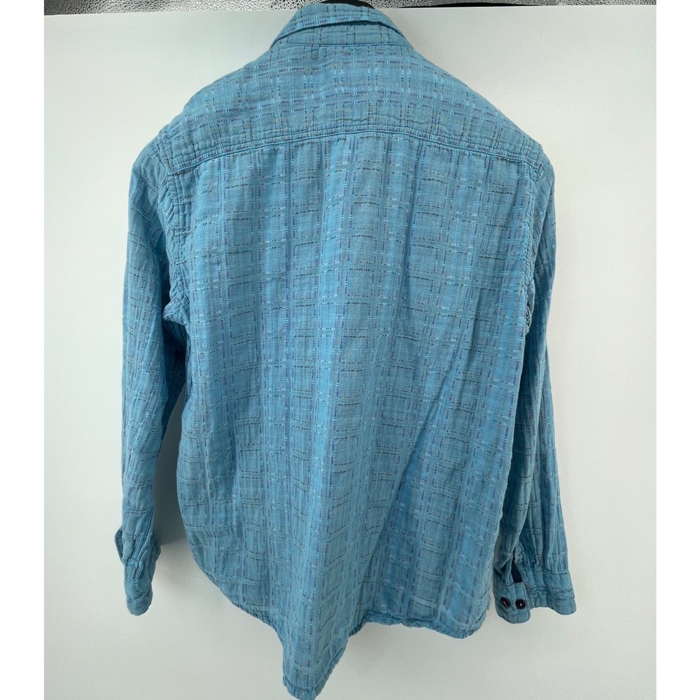 Carbon2Cobalt Button Down Shirt Mens L Blue Textured Double Cloth RN125641 - Picture 3 of 9